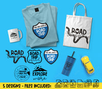 Road Trip SVG, PNG, JPG, and EPS - 5 Total Designs