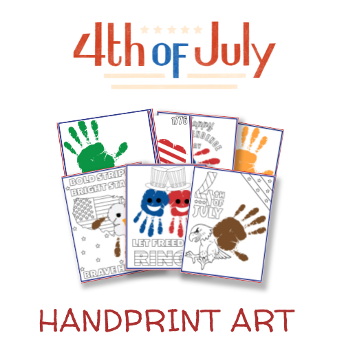 4th of July Handprint Art (7 Pages)