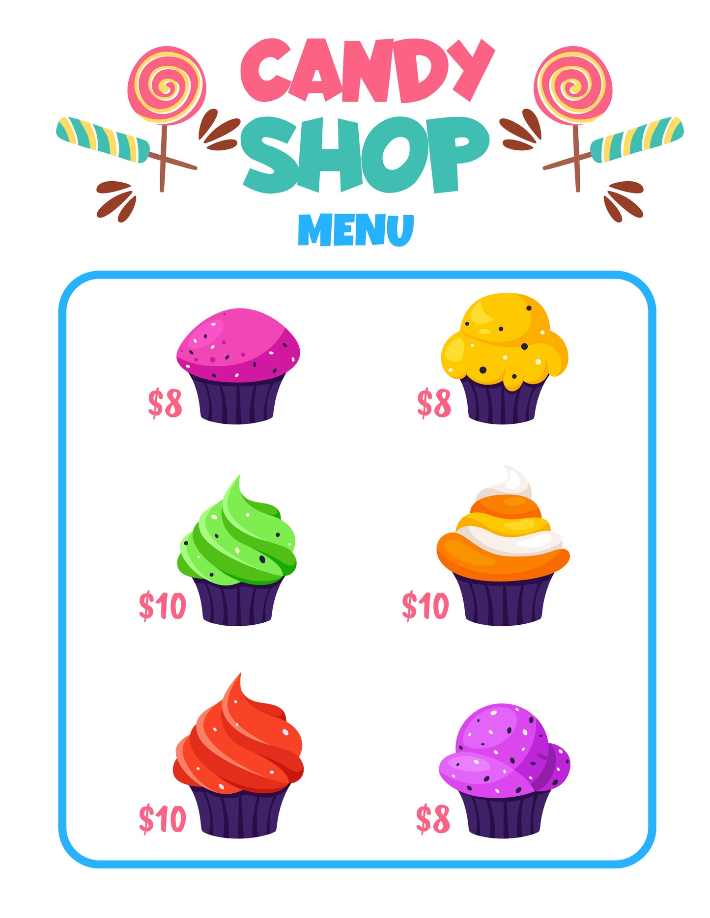 Sweet Candy Shop Imaginative Play Printables (15 Pages)