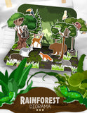 Printable Rainforest Diorama (12 Pages)